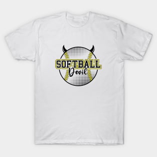 Softball Devil Black T-Shirt